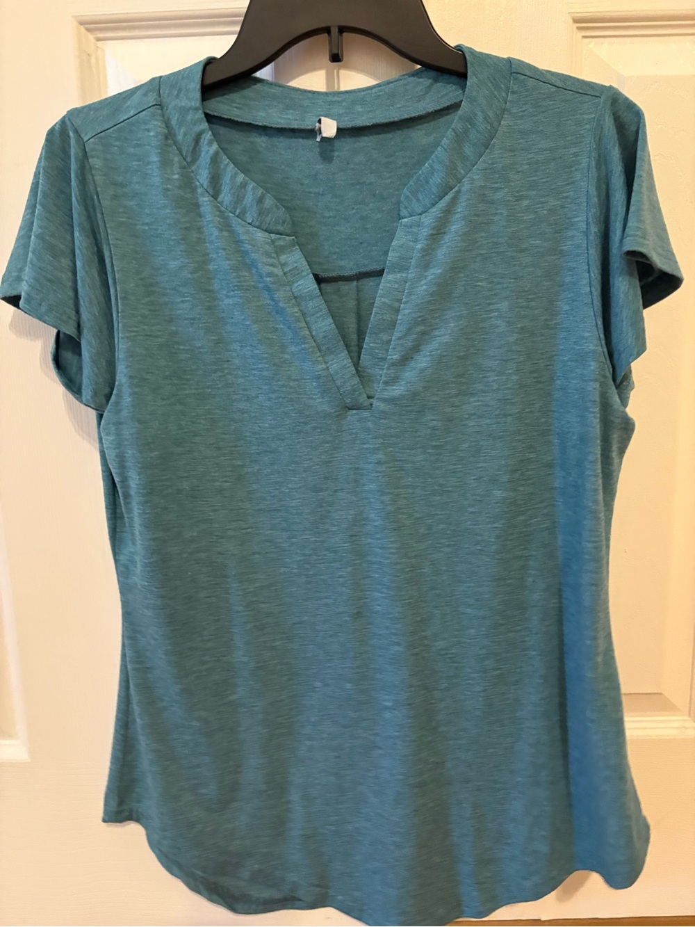 Women’s Teal Notch-Neck Tee